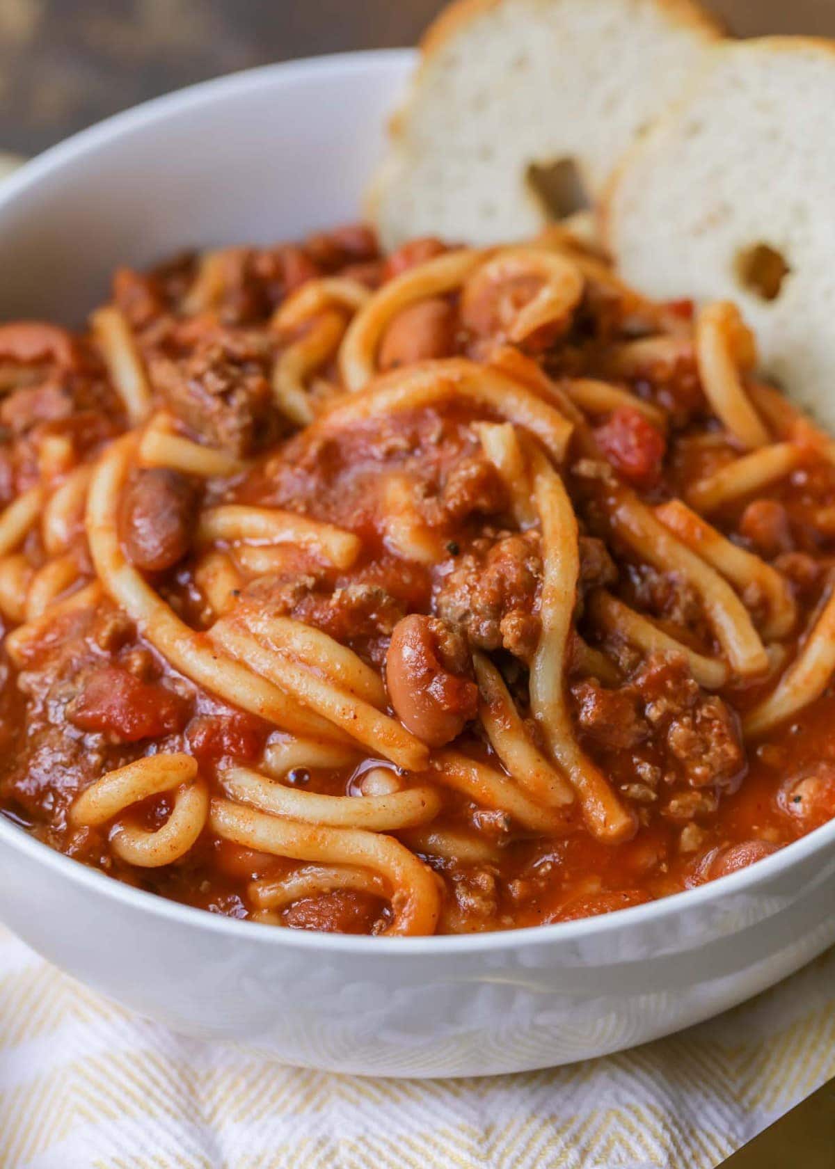 Рецепт спагетти с чили
